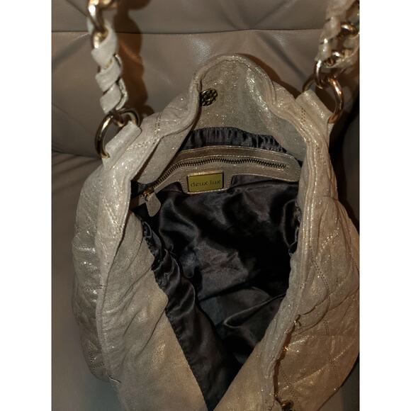 Deux Lux Gold Quilted Shoulder Tote - Picture 4 of 6